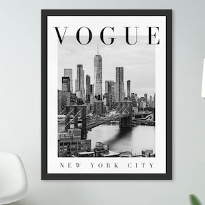 Poster Vogue New York City, arredamento della camera dormitorio, poster preppy, stampe digitali, stampe dormitorio, stampe vogue, poster di carte da gioco, download digitale