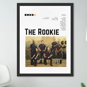 O Pôster Mínimo do Filme Rookie | o novato pôster | Tim Bradford Jackson West Nathan Fillion | Chenford | Fã Novato | Pôster Decoração de Casa