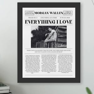 Morgan Wallen Retro Song Poster, Art, Gift, Wall Art Posters, Preppy Girly Dorm Room, Dorm Room Decor, Room Decor, Dorm Poster, Home Decor