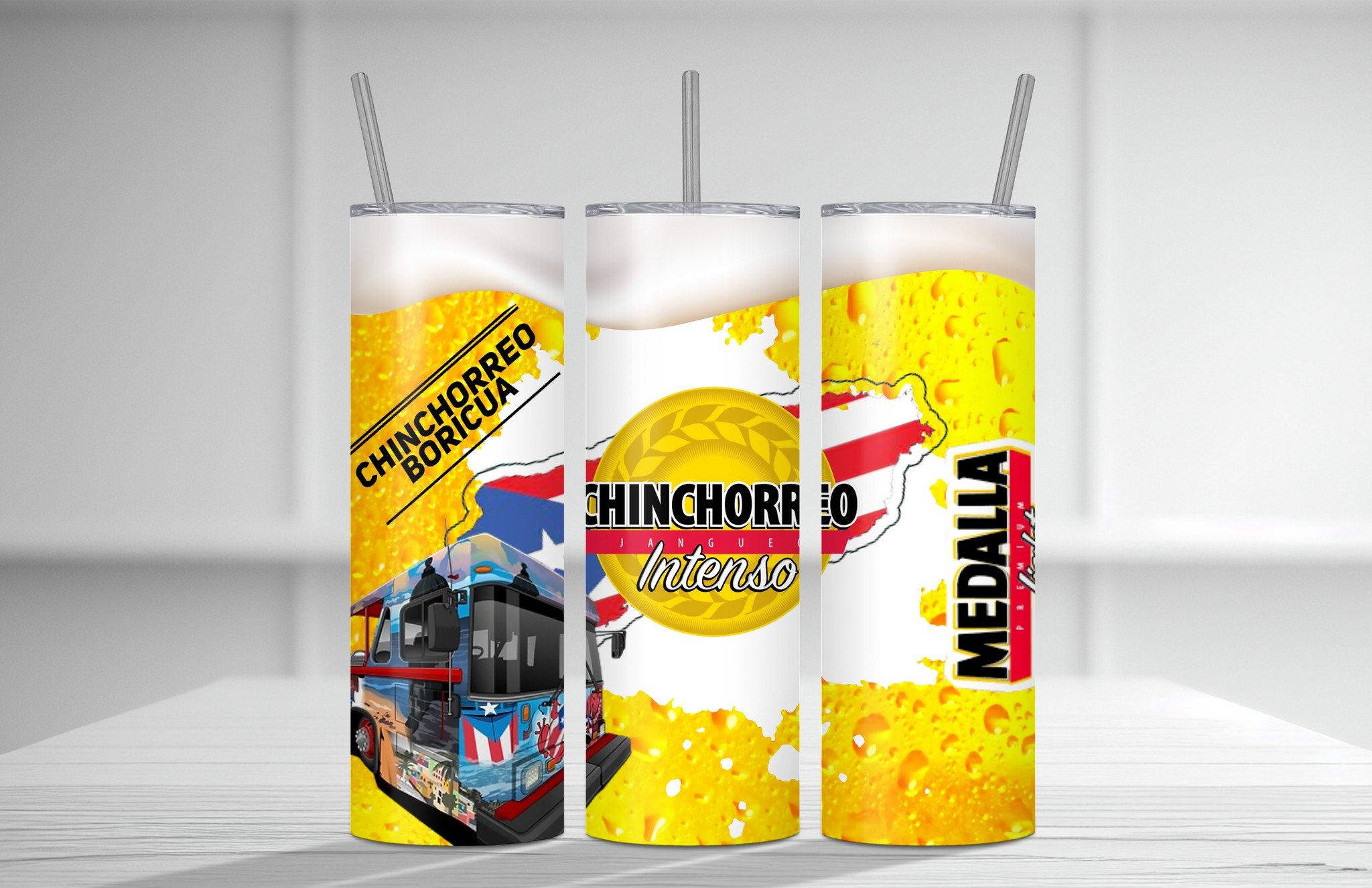 Puerto Rican Chinchoreo. digital. png. tumber 20 oz. png