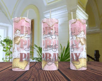 デジタルダウンロード。 Pray Digital Designs PNG タンブラー スキニー タンブラー ラップ。物理的な製品ではありません。