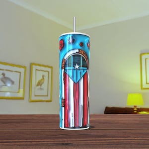 Tumbler Wrap, P.R. Globe. 20oz Tumbler, Digital. Png.