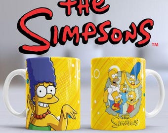 Wrapping pack. Simpsons mug templates. Digital download. Good quality.