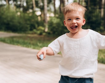 Handmade Linen Raglan Shirt: Sensory Friendly Kids Clothing