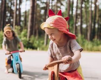 Handmade Linen Dinosaur Hat: Sun Hat for Kids