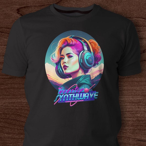 Original Design Retro/Future Cyberwave Steampunk T-Shirt - Nonstop synthwave