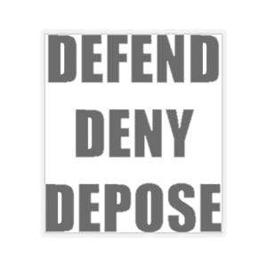 Revolutionary CEO Ammo Healthcare Stickers, Defend Deny Depose Design for Laptop, Water Bottle, Phone, Fridge, Journal