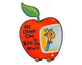 RFK Jr Brainworm Car Sticker: Political Humor Decal