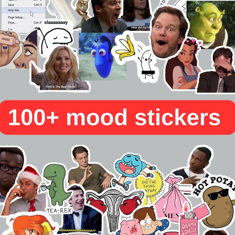 Reaction Stickers - Etsy
