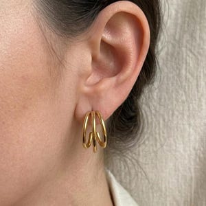 Brincos de argola finos em aço inoxidável 316L | Mini argolas delicadas | Joias à prova d'água para uso diário e resistentes à oxidação