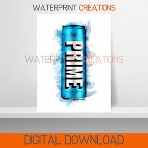 Prime Hydration Watercolour KSI Logan Paul Printable Digital Wall Art Prime UK Can Children Kids Bedroom Instant Downloadable Poster