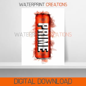 Prime Hydration Watercolour KSI Logan Paul Printable Digital Wall Art Prime UK Can Children Kids Bedroom Instant Downloadable Poster