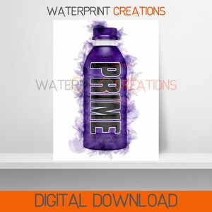 Prime Watercolour KSI Logan Paul Printable Digital Wall Art Prime Hydration USA Bottle Children Kids Bedroom Instant Downloadable Poster