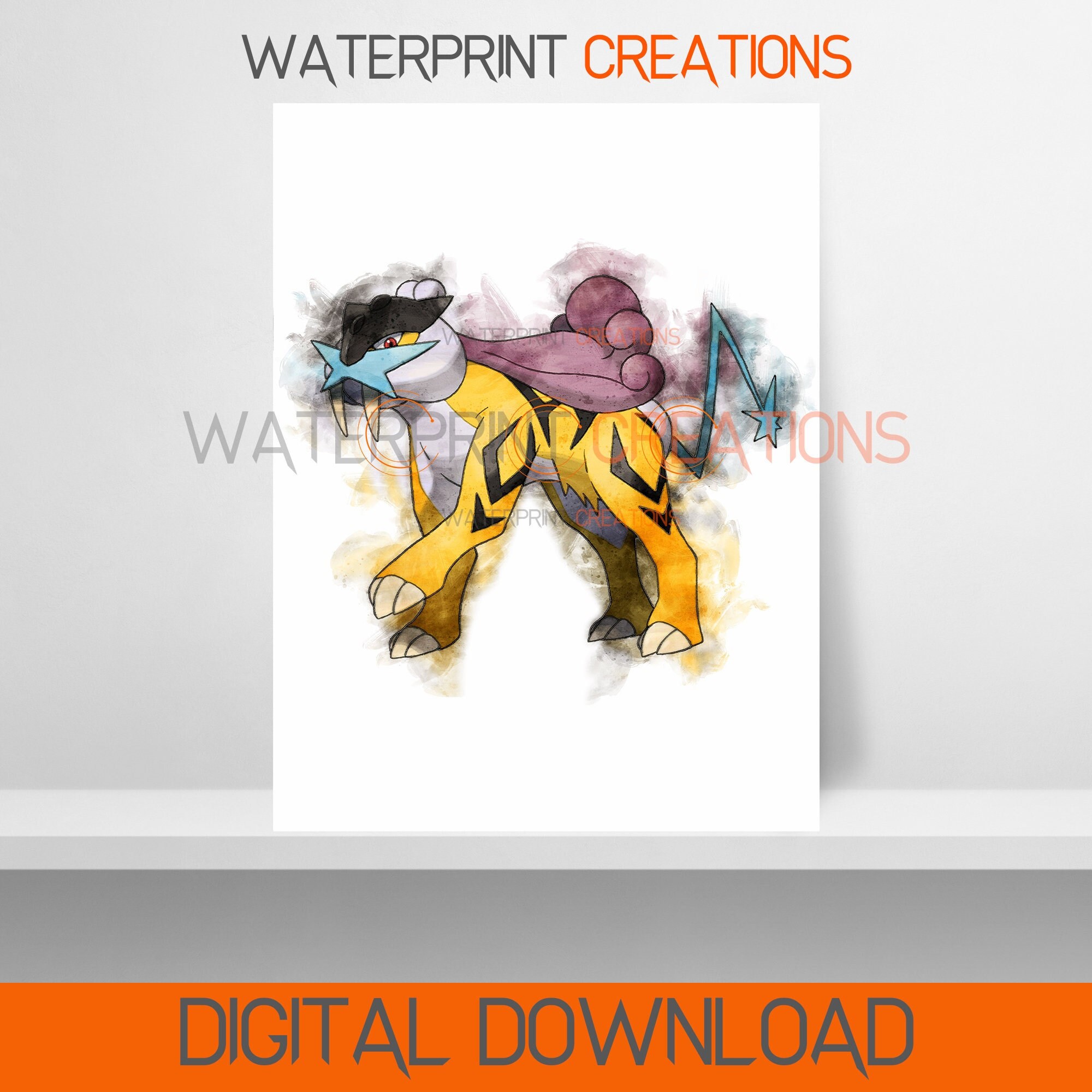 Entei Raikou Suicune glas in lood / Aangepaste holografische