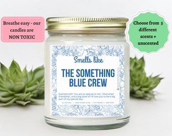 Something Blue Crew Proposal Candle Will You Be My Something Blue Crew Card Gift Box Honorary Bridesmaid Bridal Party Gifts Guests of Honor