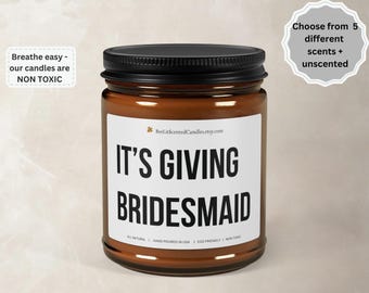 It&#39;s Giving Bridesmaid Candle, Bridesmaid Boxes,  Proposal Candle Bridesmaid Gifts Will You Be My Bridesmaid Candles Bridal Party Box Idea
