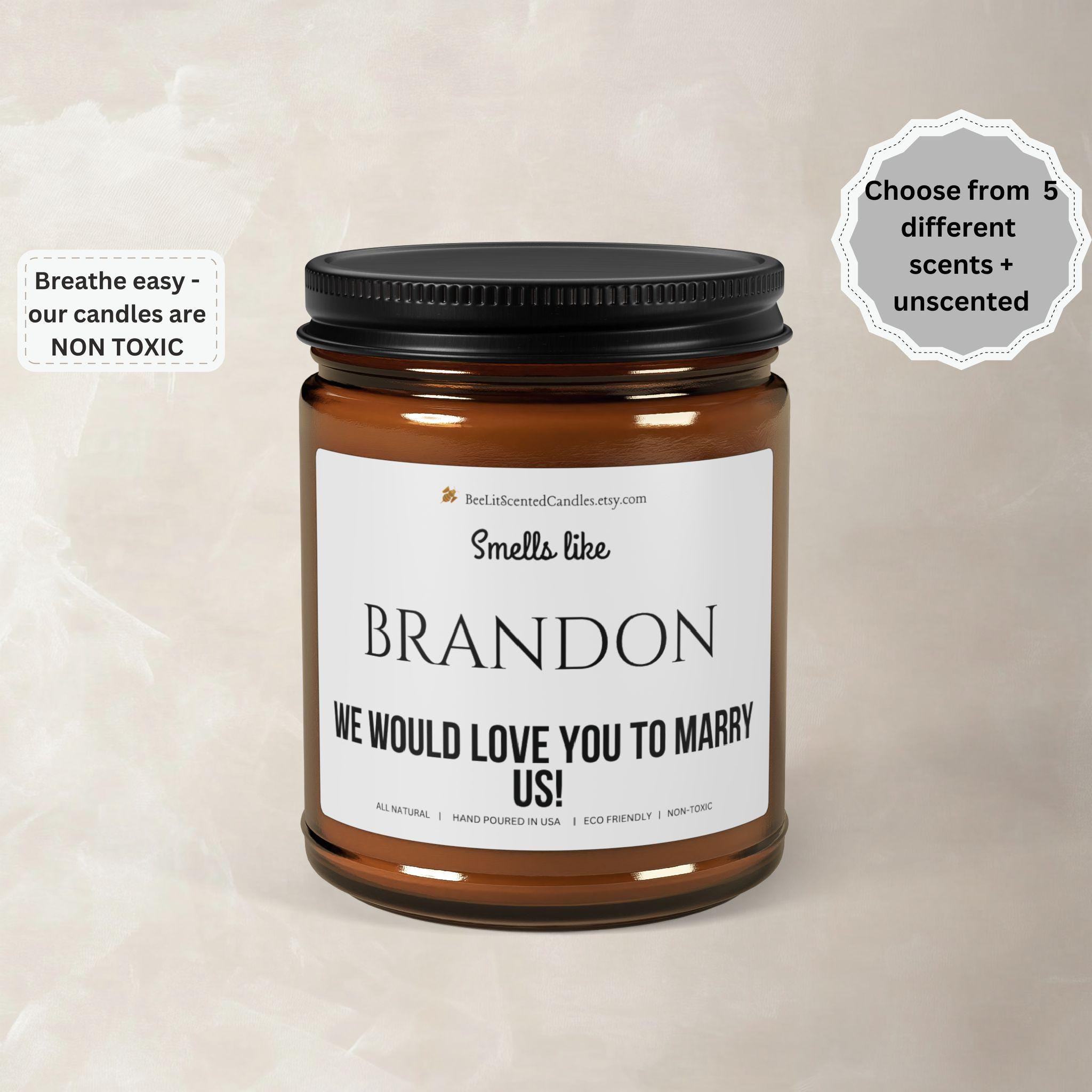 Custom Name Will You Be Our Officiant Scented Candle, Personalized Wedding Officiant Proposal Gift Will You Marry Us, Marriage Ceremony Gift