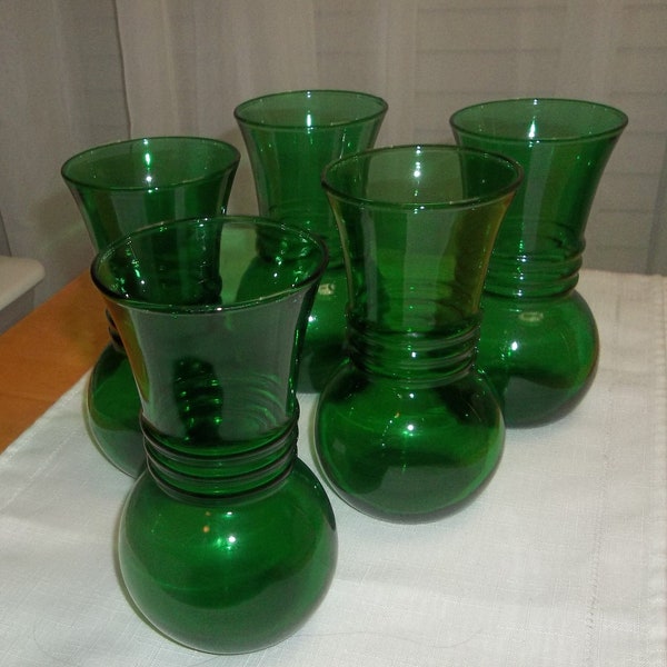 Anchor Hocking "Forest Green" Vases