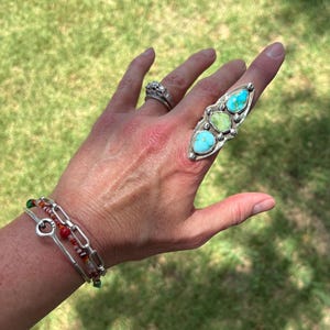 Sonoran Gold Turquoise Ring | Sterling Silver|Statement Ring |Fine Silver|Handmade| Women|Recycled Silver |Jewelry | Southwestern | Boho