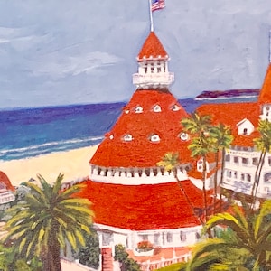 Hotel Del Coronado Matted Print from Original Art by Lisa Hinkley