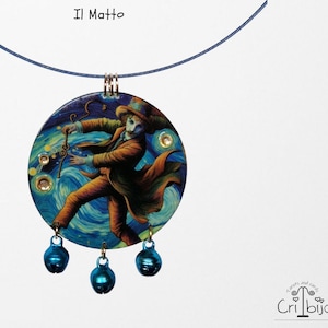 Collana semirigida in 4 modelli con le carte dei tarocchi “Van Gogh Tarot" (Aden Tarot Atelier) -Bigiotteria artigianale. Made in Italy.