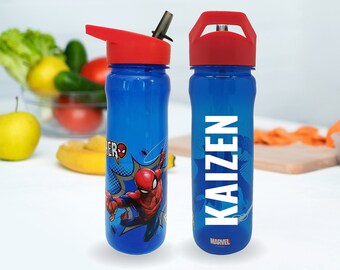 Children's Personalised Water Bottles, Spiderman Water bottle, Frozen water bottle, princess water bottle