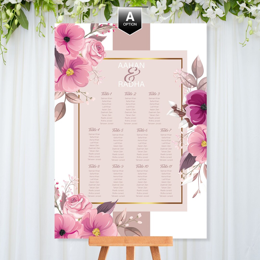 Personalised Table Plans - Ideal for All Occasions, Table Plans ...