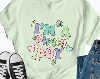 Disney-shirt voor jongens | Disney vakantieshirt | Shirts voor broer | Bijpassende familieshirts | Bijpassende Disney-shirts | Ik ben een Disney-shirt voor jongens