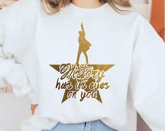 Hamilton the Musical uniseks Heavy Blend™-sweater met ronde hals | Sweatshirt muziektheater | Broadway-merchandise | Hamilton-sweater