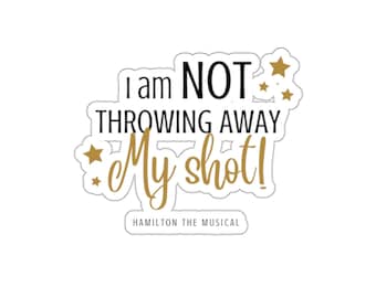 Hamilton the Musical Kiss-Cut Stickers | Musical Theatre Stationery | Broadway Merch | Hamilton Stickers | Hamilton the Musical Stationery