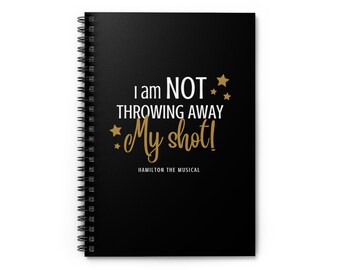 Hamilton the Musical spiraal notitieboek - gelijnde lijn | Briefpapier muziektheater | Broadway-merchandise | Notitieboek Hamilton the Musical briefpapier