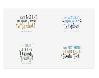 Broadway Sticker Sheets | Musical Theatre Stickers | Hamilton, Dear Evan Hansen, Wicked, Newsies Stickers