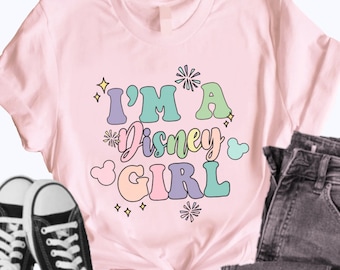 Disney-meisjesshirt | Disney vakantieshirt | Shirts voor zus | Bijpassende familieshirts | Bijpassende Disney-shirts | Ik ben een Disney-meisjesshirt
