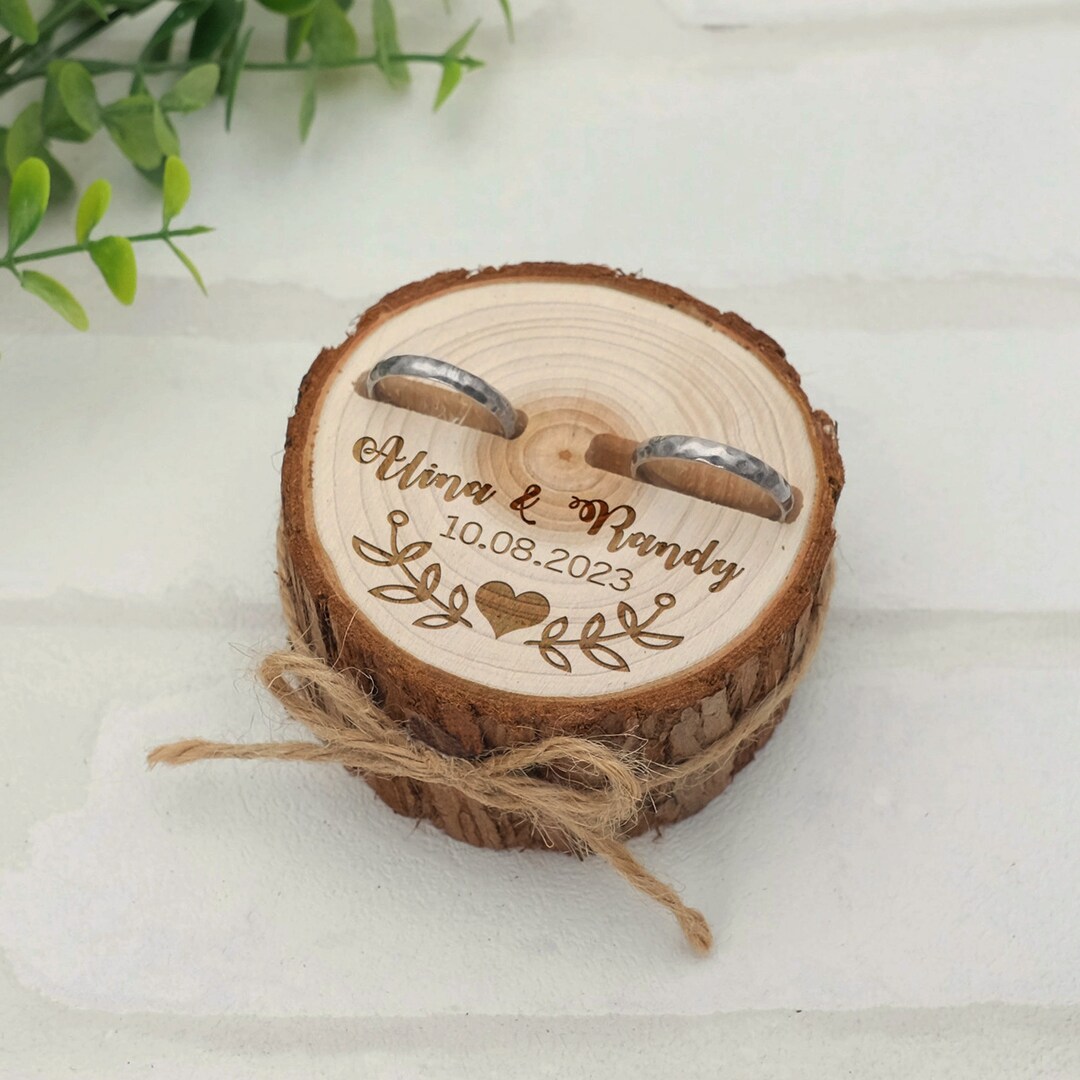 Wood Wedding Ring Box Wedding Ceremony Ring Wedding Ceremony Etsy