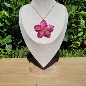 30mm Sterling Silver 925 Hawaiian Plumeria Flower Pendant – Cubic Zirconia Slider