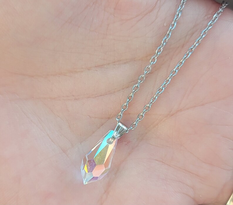 Sun Catcher Necklacerainbow Crystallight Color Changing Prismcrystal