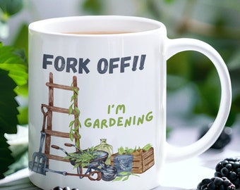 Taza de jardinero, regalo para jardinero, divertida taza de jardinería "Me encanta la jardinería". Regalos para jardineros. Taza "Me encanta la jardinería".