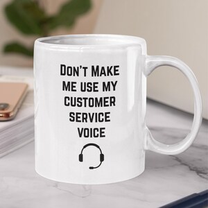 Funny Customer Service Mug: Sarcastic Gift for Coworker