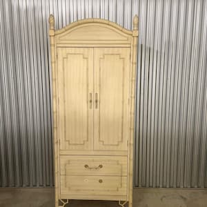 Vintage Thomasville Faux Bamboo Armoire/Wardrobe