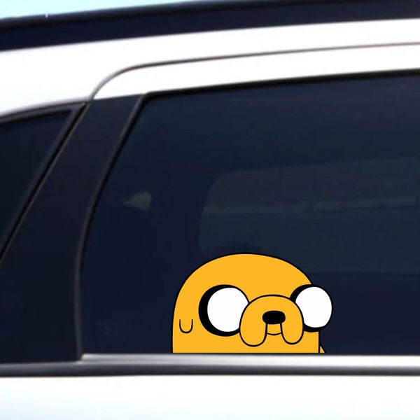 Jake the Dog | Peeker | Peeking | Peek | Car Vinyl Stickers | Anime Stickers | Laptop Stickers | Phone Stickers | Adventure Time