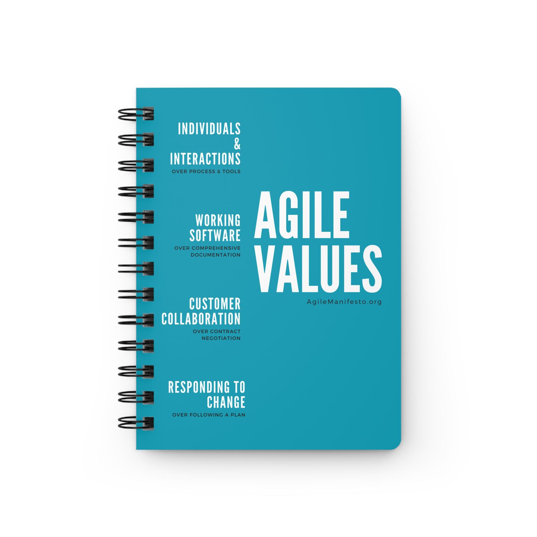 Agile Values & Principles Notebook (small, Glossy, 5x7, Teal) - Etsy