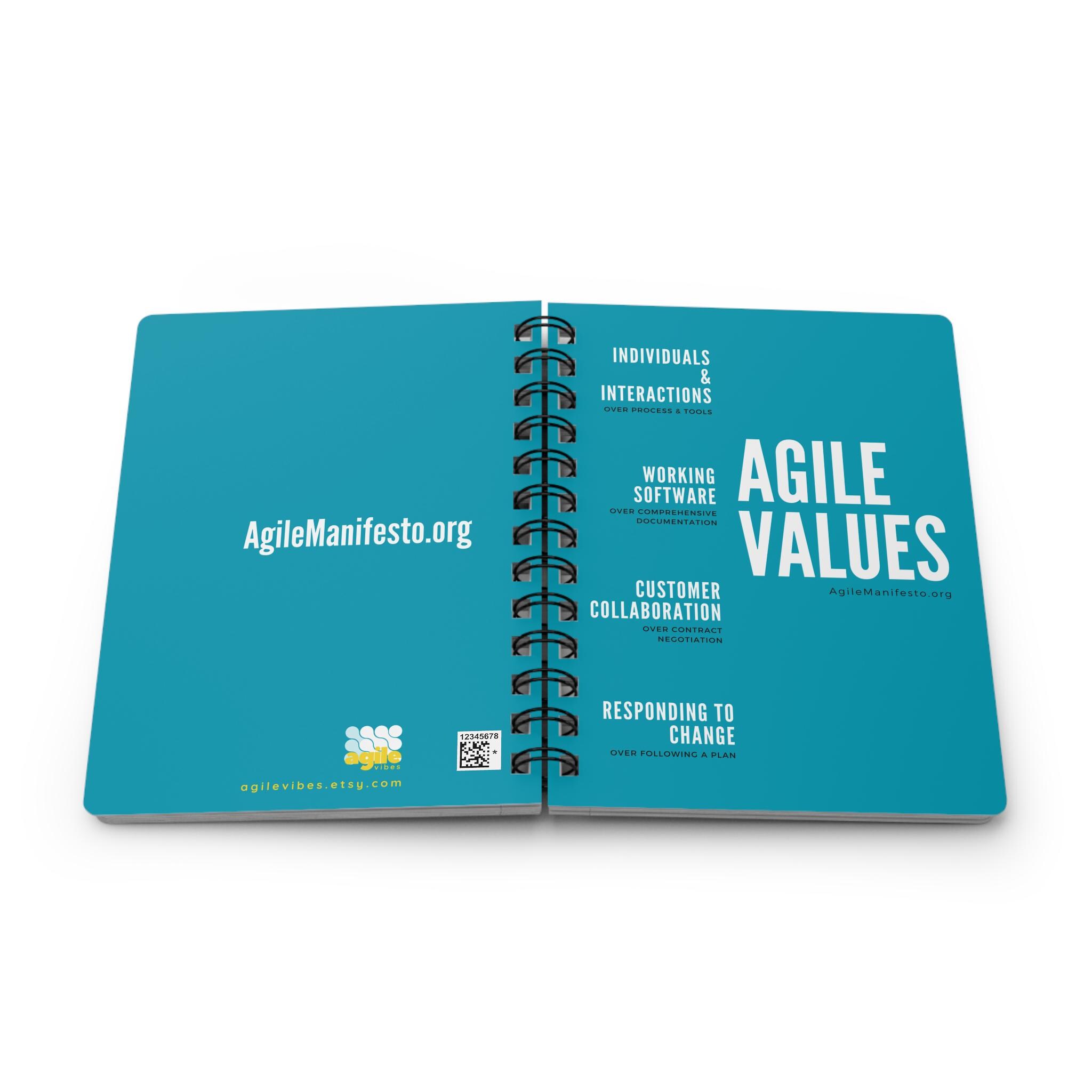 Agile Values & Principles Notebook (small, Glossy, 5x7, Teal) - Etsy