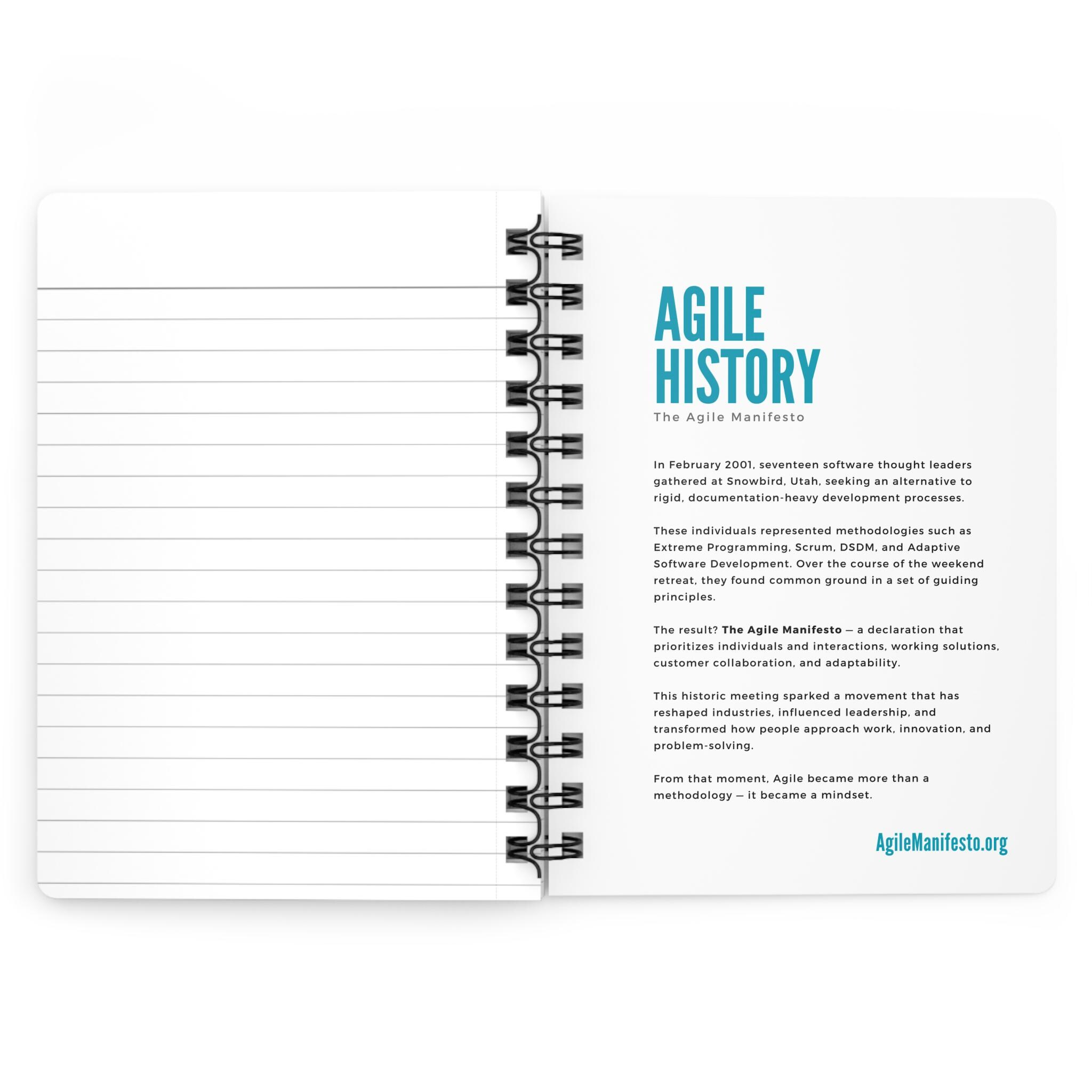Agile Values & Principles Notebook (small, Glossy, 5x7, Teal) - Etsy