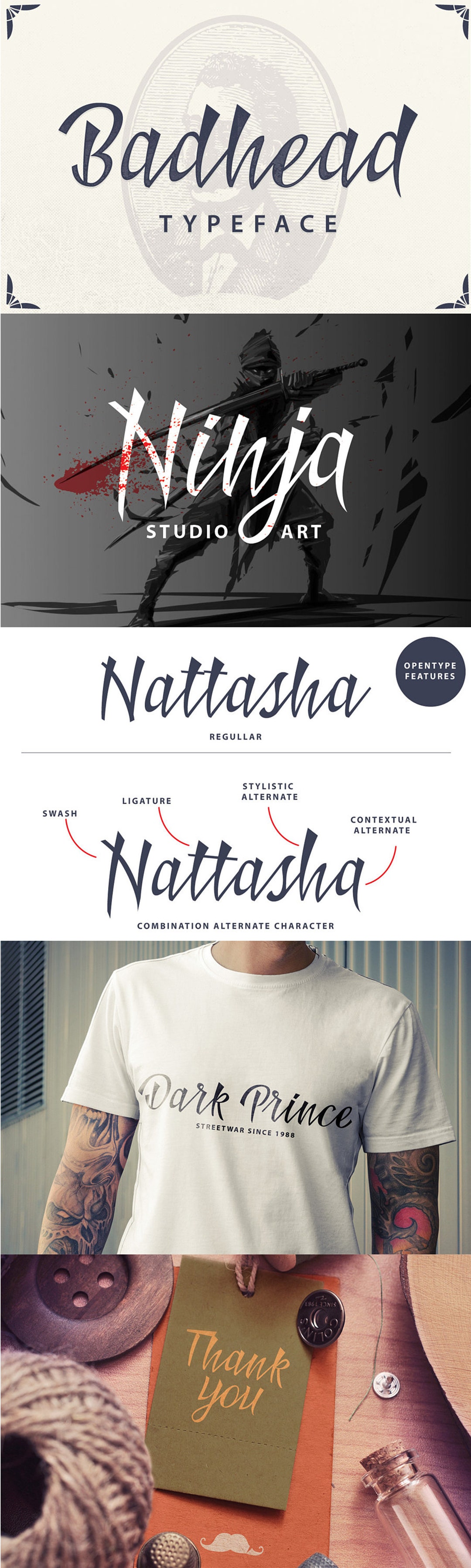 Badhead Premium Font Bundle Ligature Font Canva Font Cricut Etsy