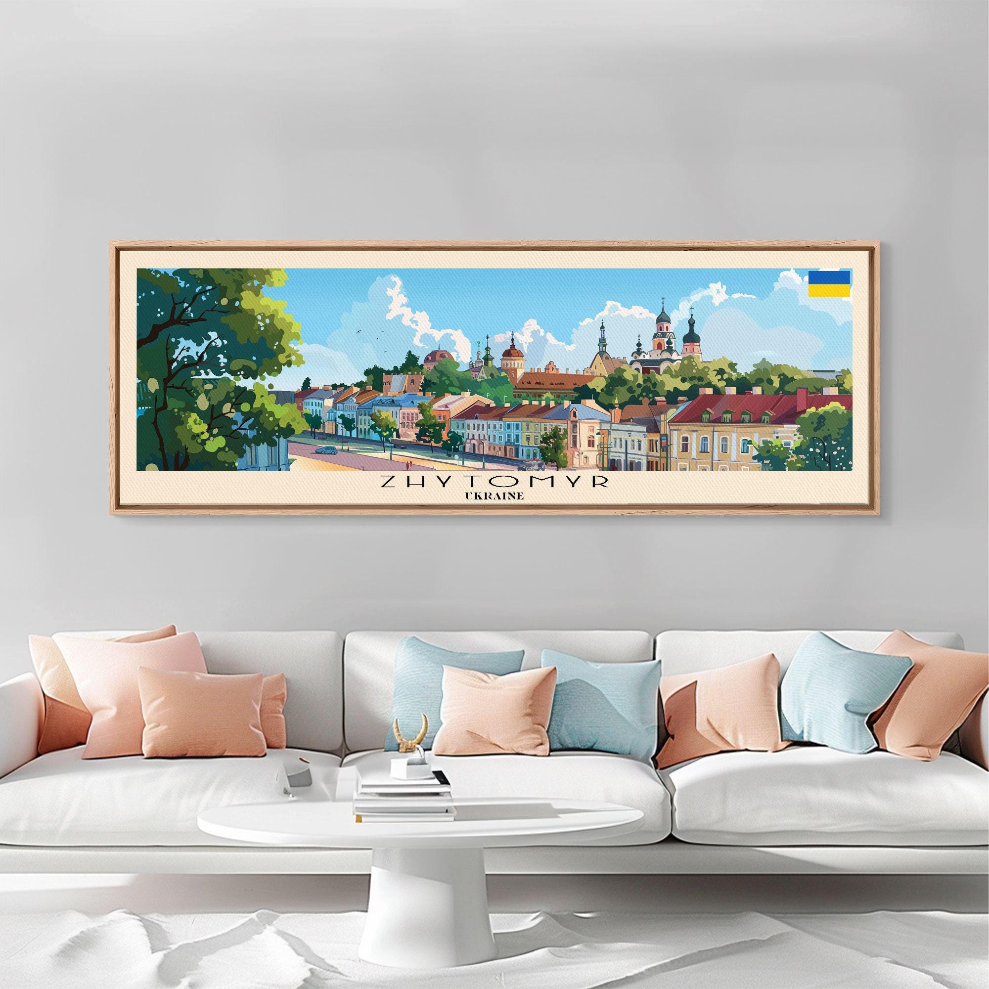 Zhytomyr Ukraine Travel Art, City Art, Framed Canvas Print or