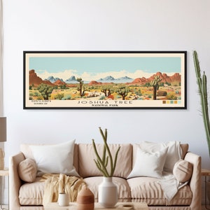 Joshua Tree National Park Art: California Travel Print, Panoramic image 1