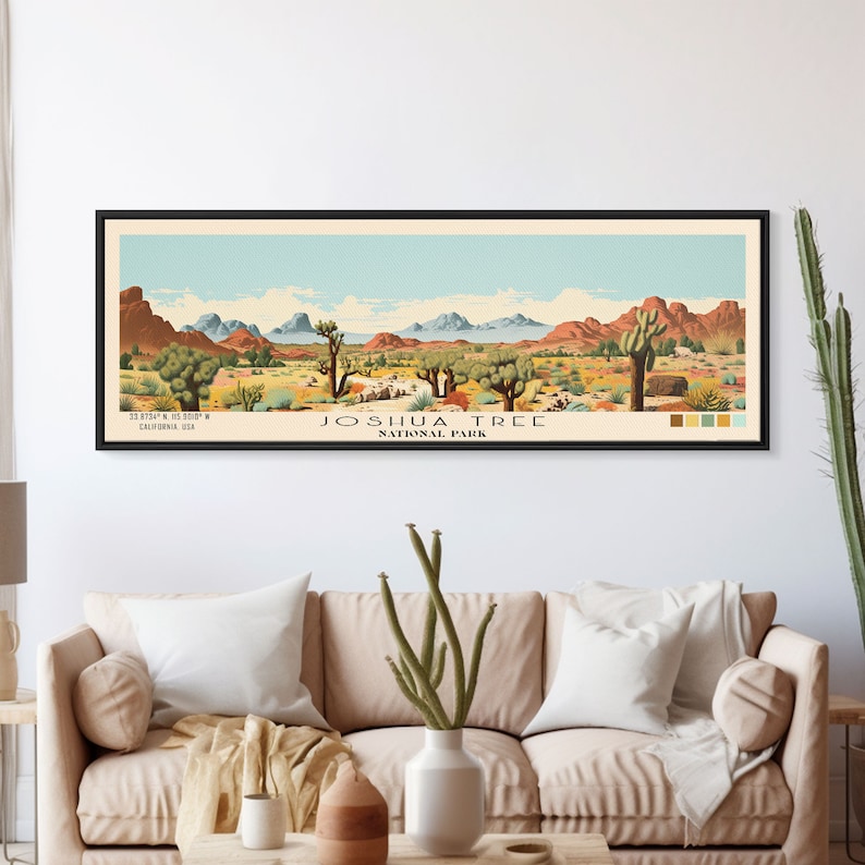 Joshua Tree National Park Art: California Travel Print, Panoramic image 1