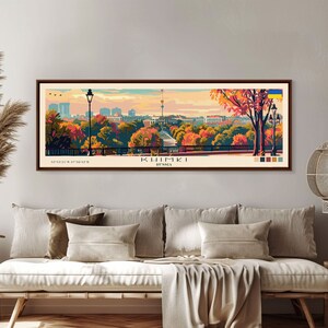 Khimki Russia Travel Print Wall Art, Panoramic City Art, Travel Art, Wall Decor, Vacation Gift, Framed Canvas Print Or Metal Art