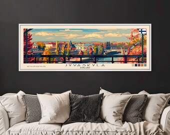 Jonkoping Sweden Art Print: Panoramic City View, Travel Wall Decor