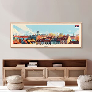 Subotica Serbia Travel Print Wall Art, Panoramic City Art, Travel Art, Wall Decor, Vacation Gift, Framed Canvas Print Or Metal Art
